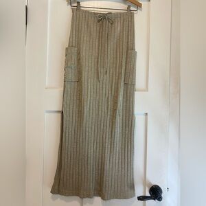 Made in USA Vintage Casual Tan Ribbed Skirt